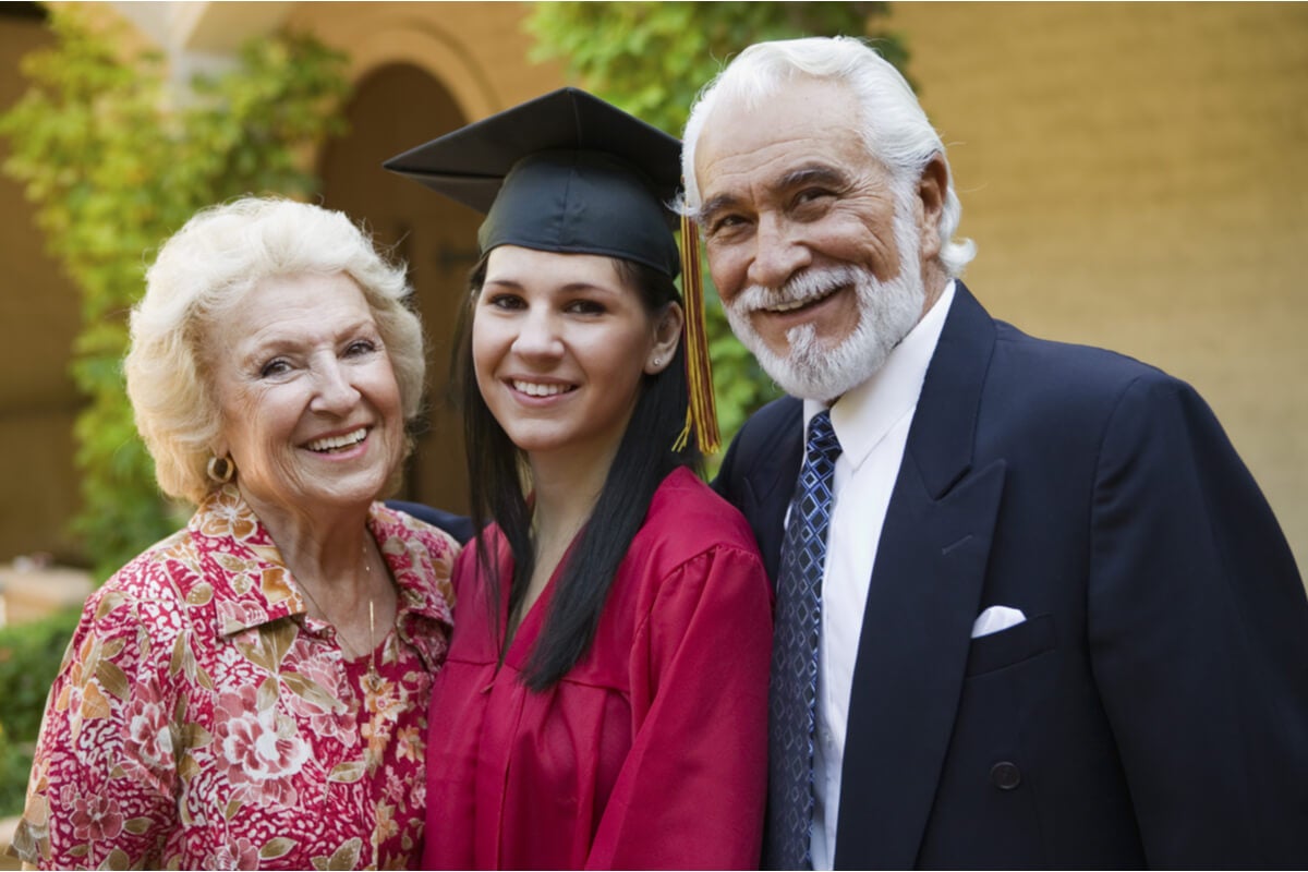 Grandparents with graduate