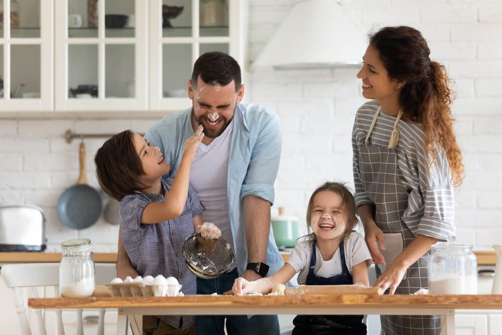 Family in Kitchen