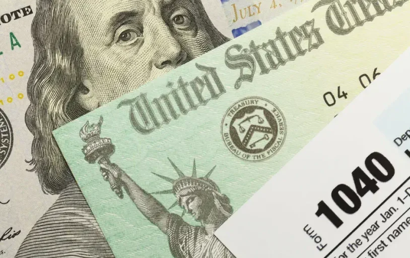 Tax form and money