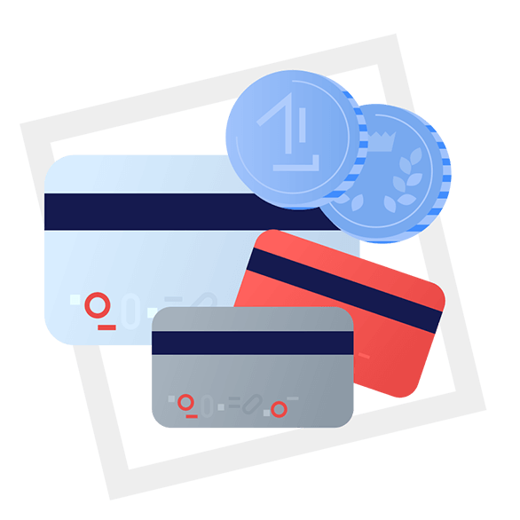 illustration of credit cards