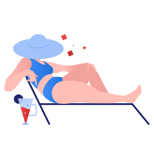 Illustration of person in swimsuit