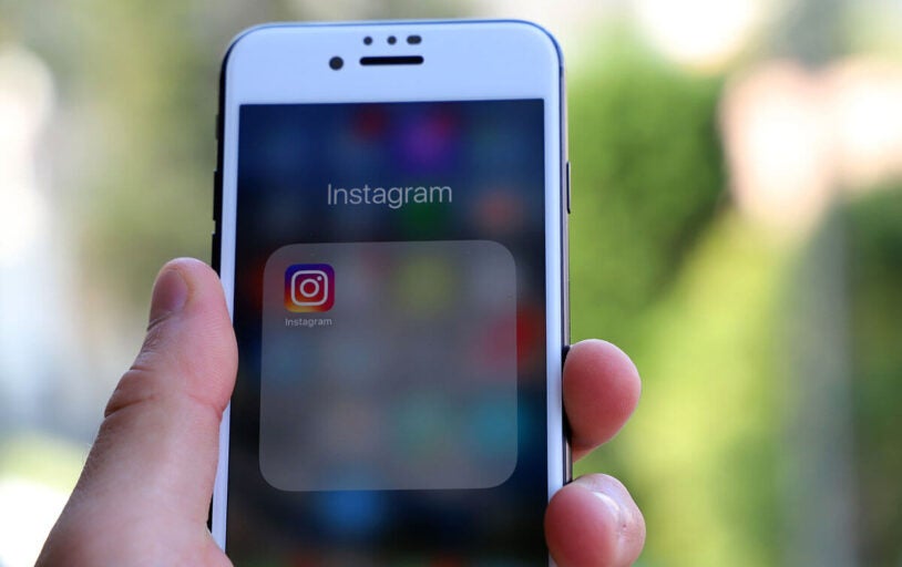 Phone screen with Instagram app