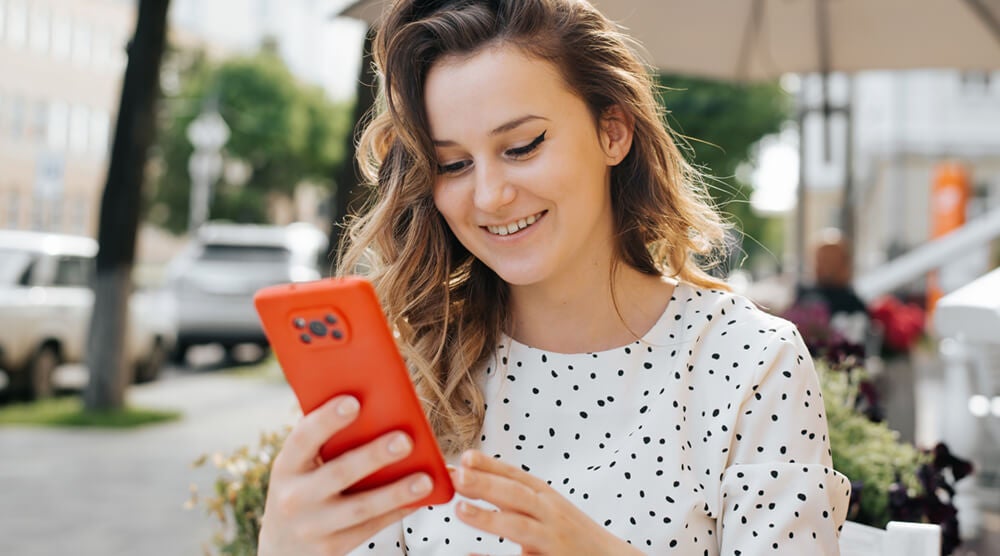 Woman using phone